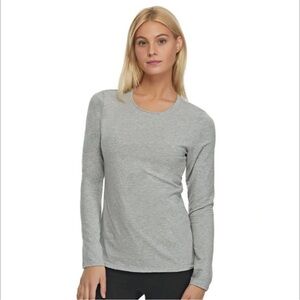 BP‎ Shirt Womens Extra Small Heather Grey Long Sleeved Tee Made in USA
